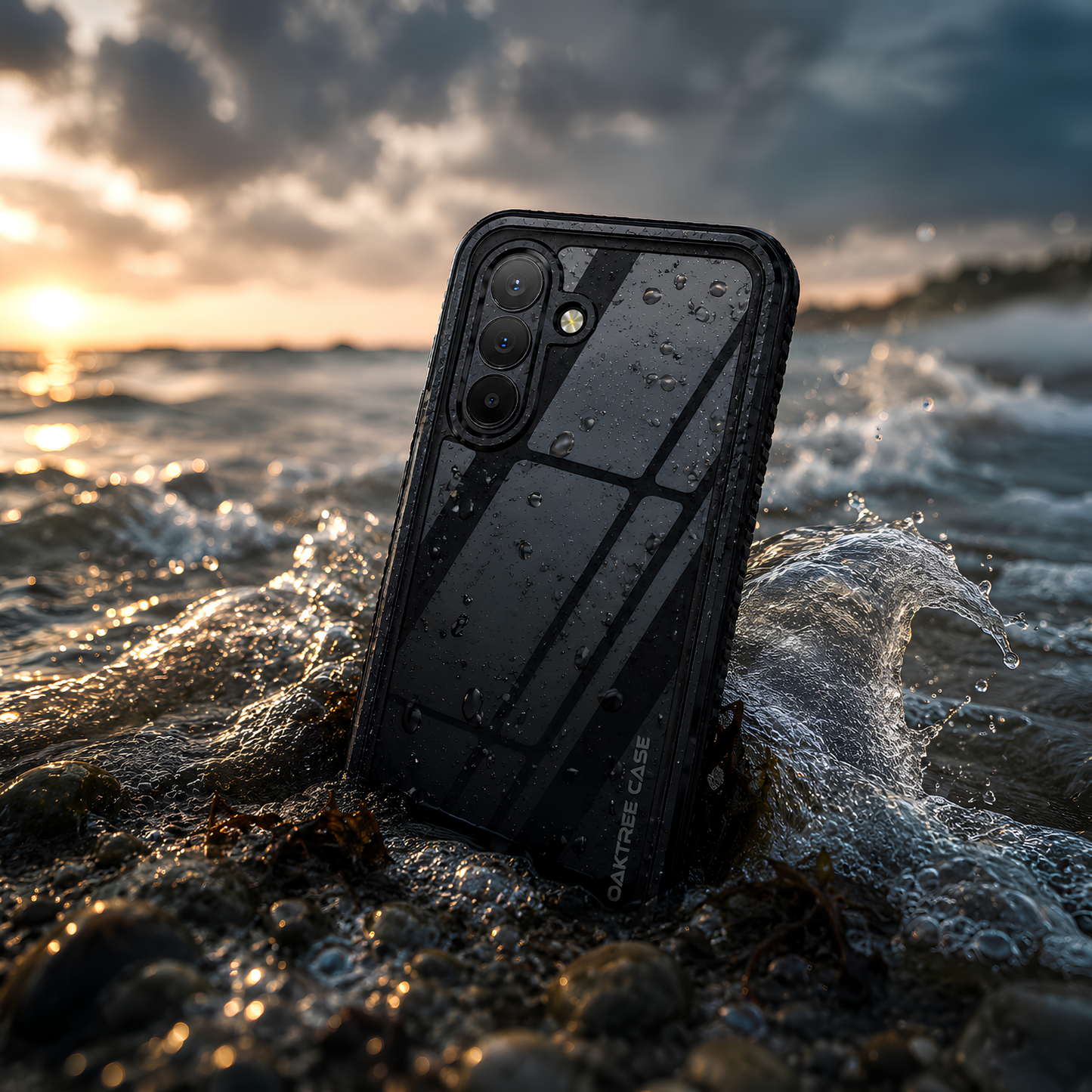 OAKTREE Samsung Galaxy A57 5G Waterproof Full-Body Rugged Case - Black / Clear