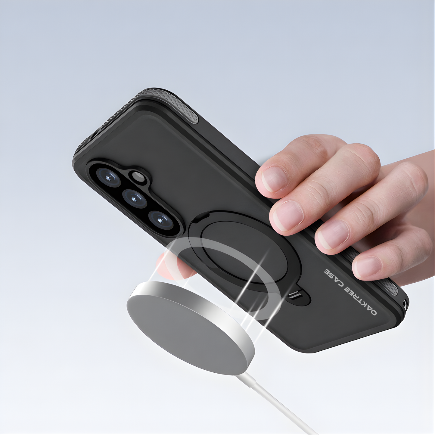 OAKTREE Waterproof MagSafe Kickstand Case for Samsung Galaxy S26 (6.3") - Black