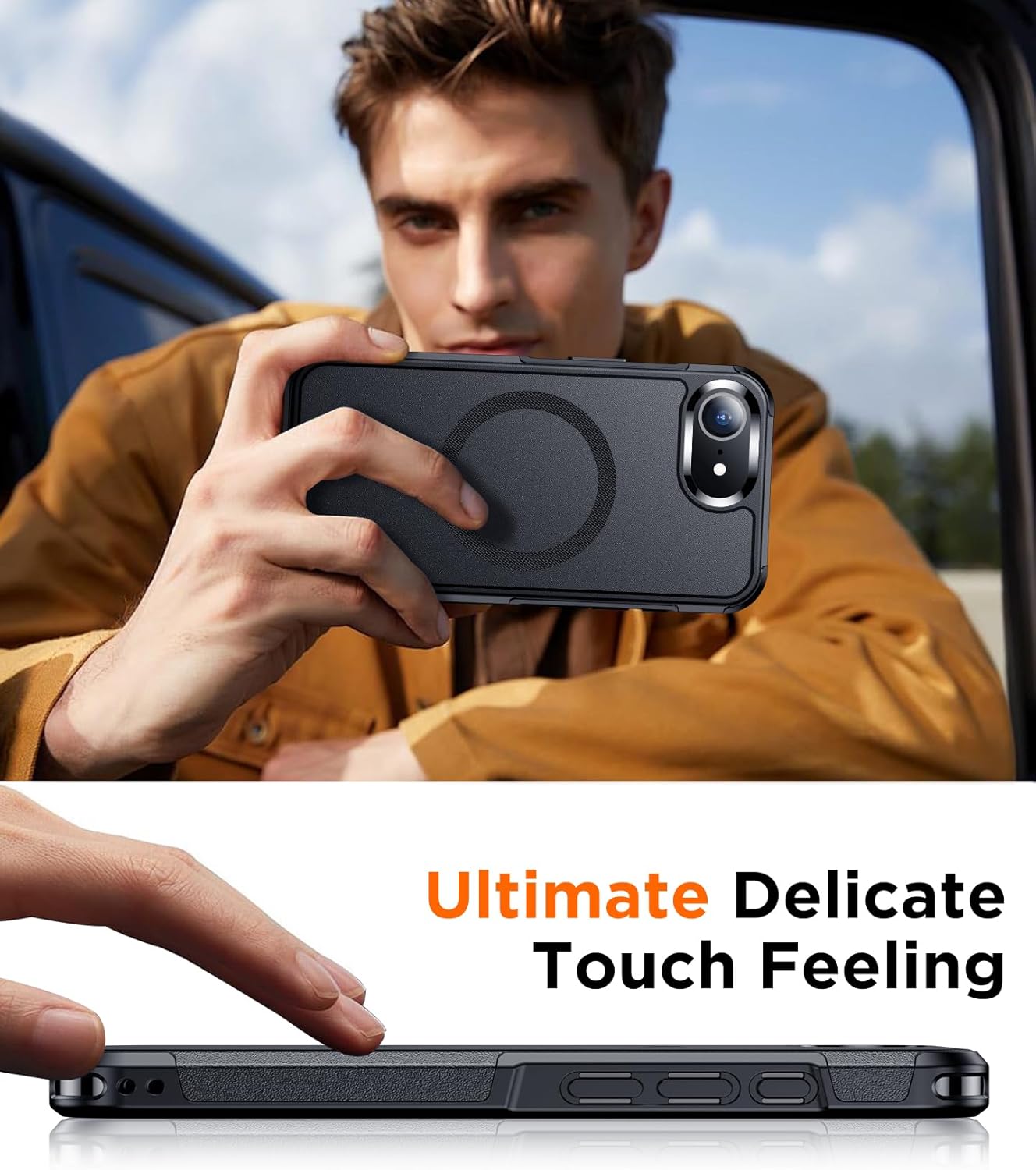 OAKTREE iPhone 16e Magsafe Shockproof Military Grade Protection Case - Black