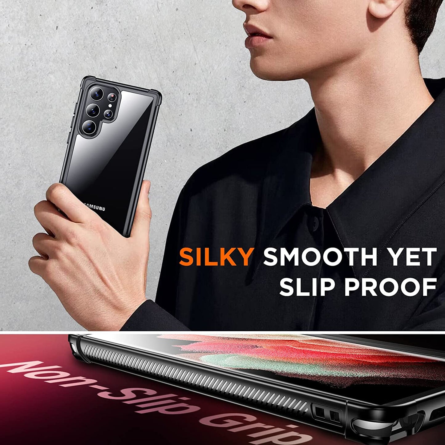 OAKTREE Galaxy S23 Ultra 5G Full-Body Rugged Clear Case with Built-in Screen Protector - OAKTREE CASE