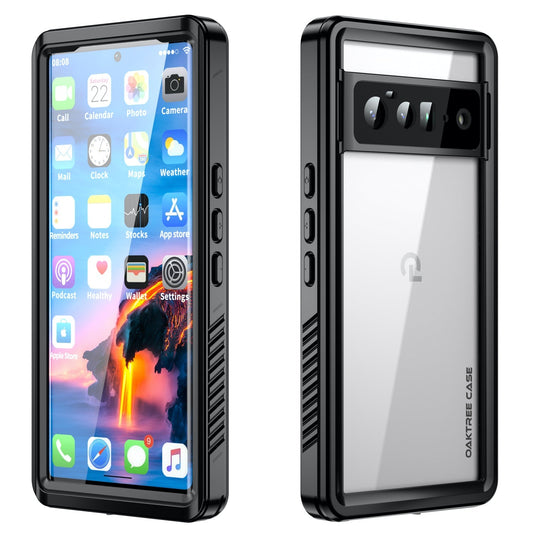OAKTREE Google Pixel 6 Pro 6.7″ Shockproof Waterproof Full-Body Rugged Case - Black/Clear - OAKTREE CASE