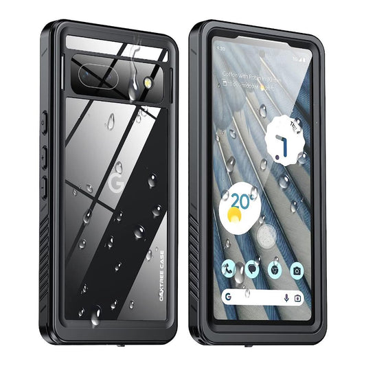 OAKTREE Google Pixel 7a Shockproof Waterproof Full-Body Rugged Case - Black/Clear - OAKTREE CASE