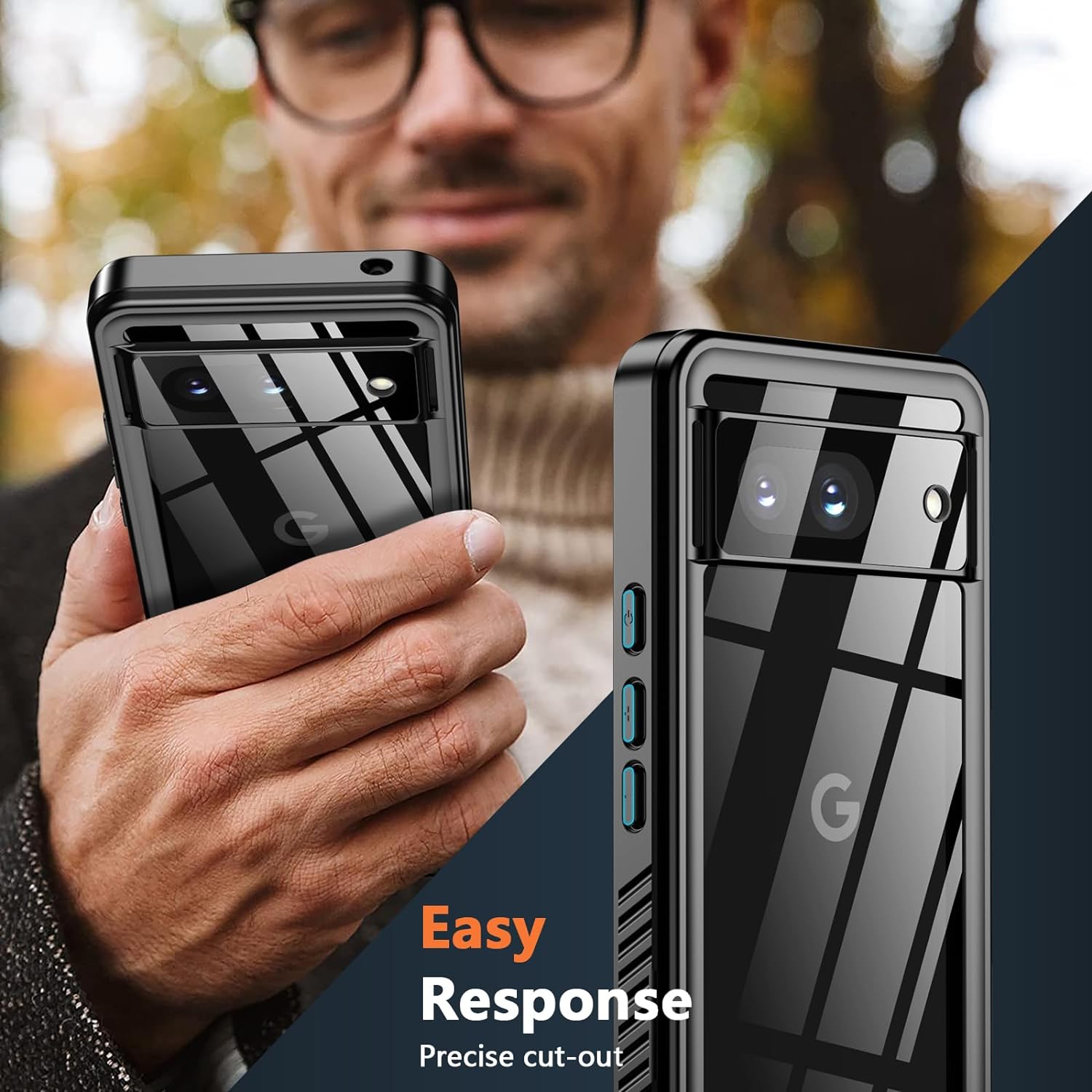 OAKTREE Google Pixel 8 / 8 Pro / 8A Shockproof Waterproof Full-Body Rugged Case - Black - OAKTREE CASE