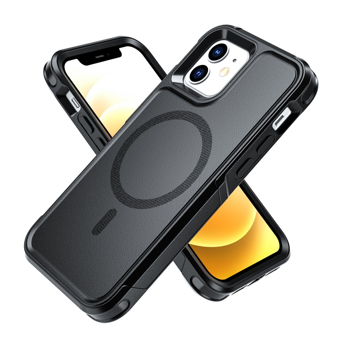 OAKTREE iPhone 12 / 12 Pro MagSafe Shockproof Drop-Proof Rugged Case - Black - OAKTREE CASE