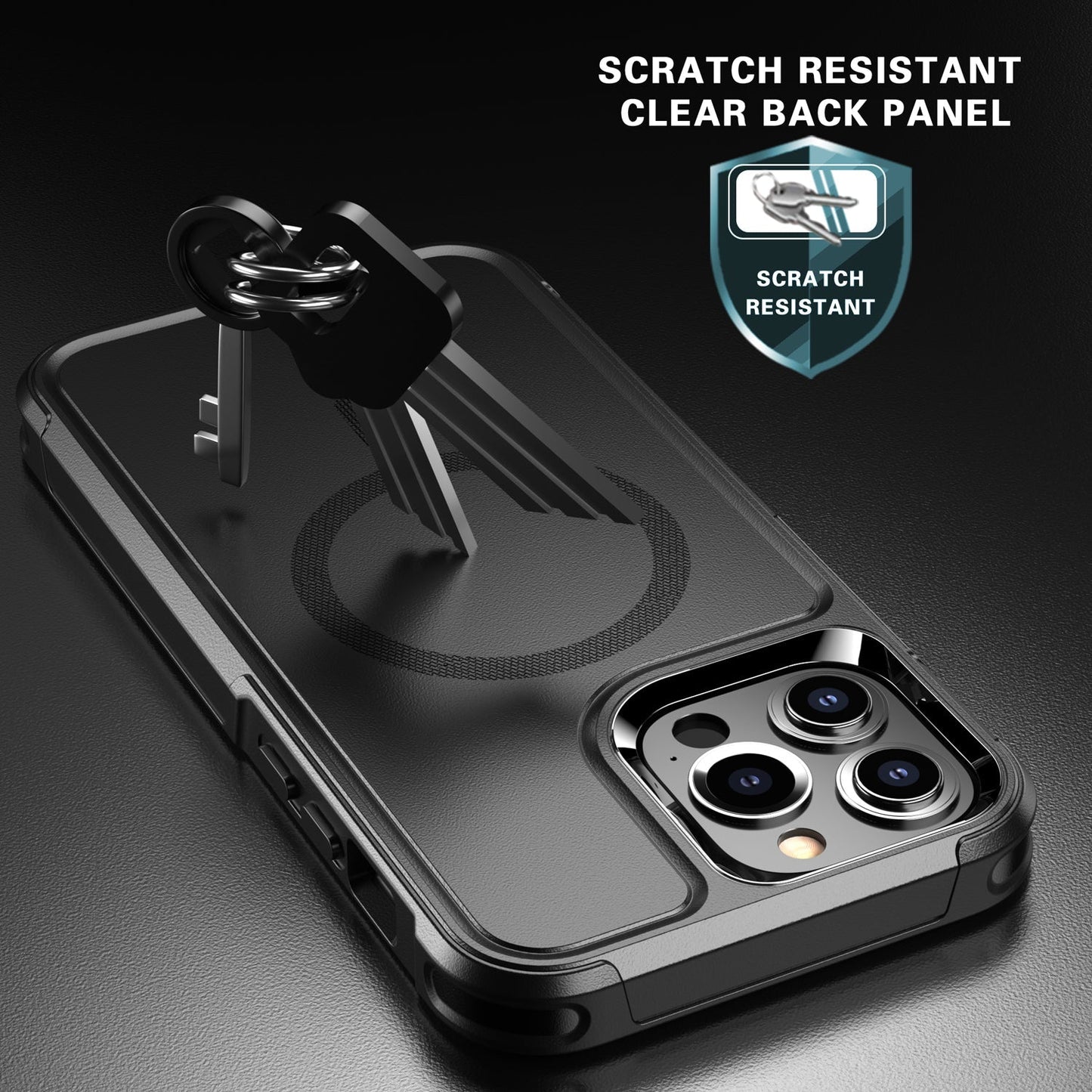 OAKTREE iPhone 12 Pro Max MagSafe Shockproof Drop-Proof Rugged Magnetic Case - Black - OAKTREE CASE