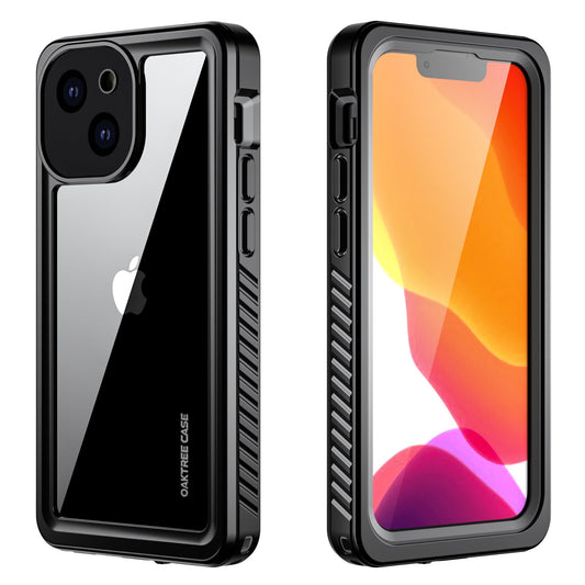 OAKTREE iPhone 13 6.1" Shockproof Waterproof Full-Body Rugged Case - Black/Clear - OAKTREE CASE