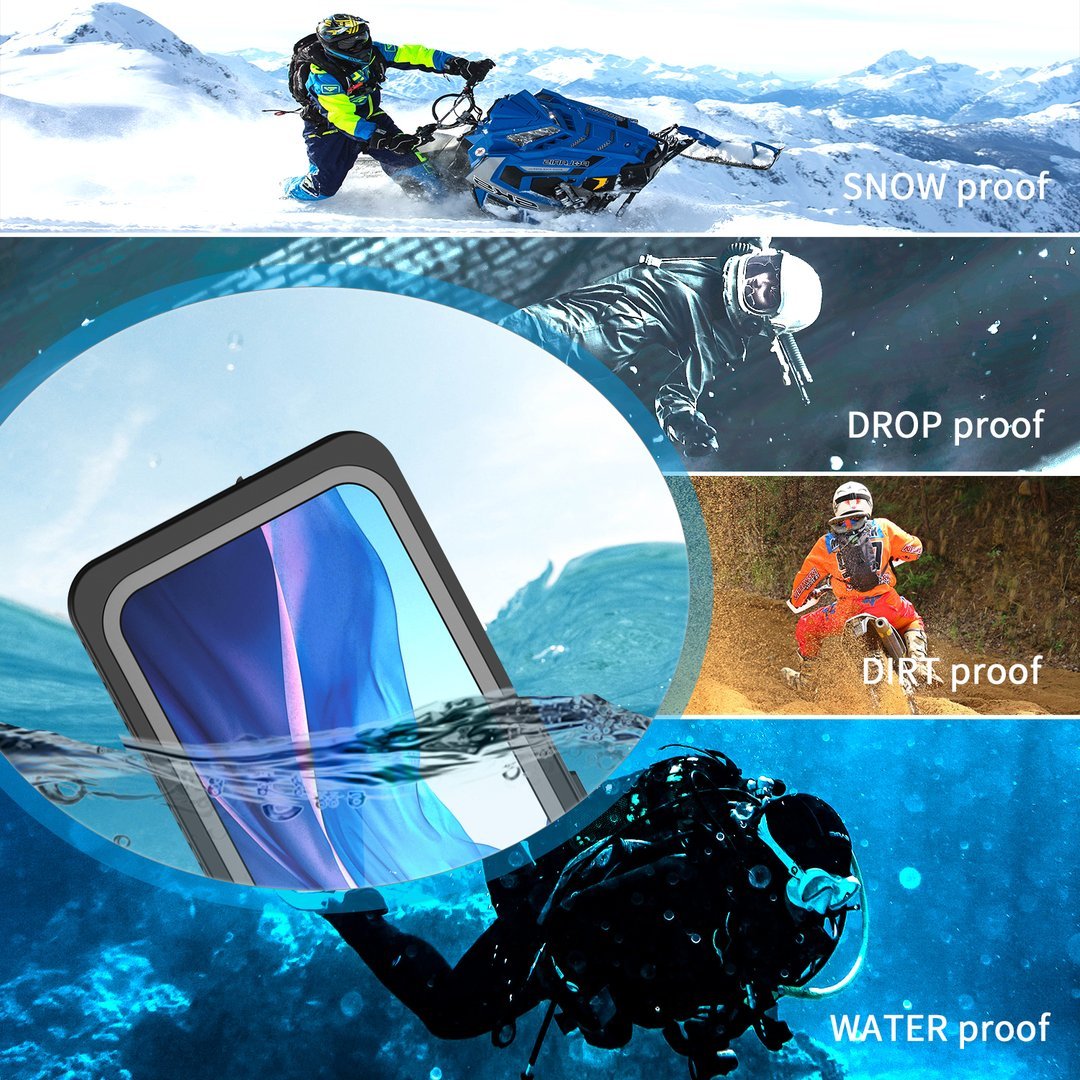 Oaktree Samsung Galaxy A72 4G/5G Waterproof Full-Body Rugged Case - Black / Clear - OAKTREE CASE