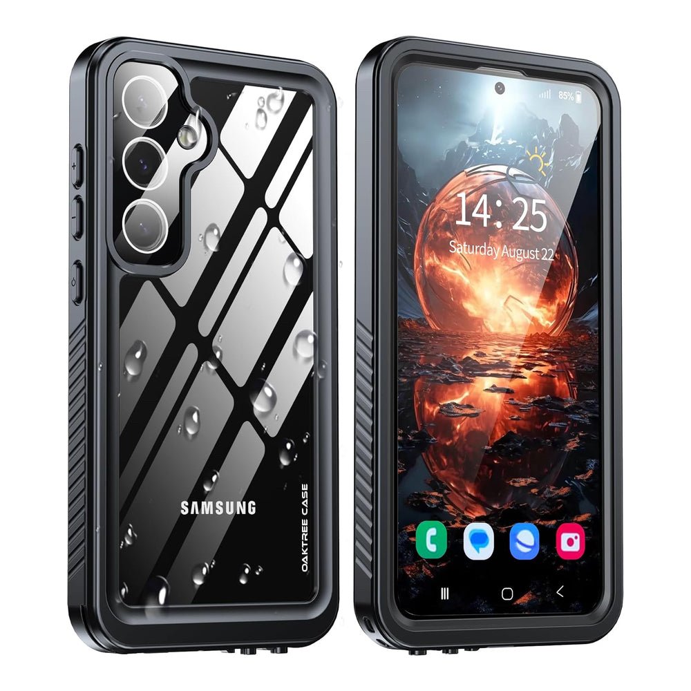 OAKTREE Samsung Galaxy S24 6.1 inch Shockproof Waterproof Rugged Case - Black/Clear - OAKTREE CASE