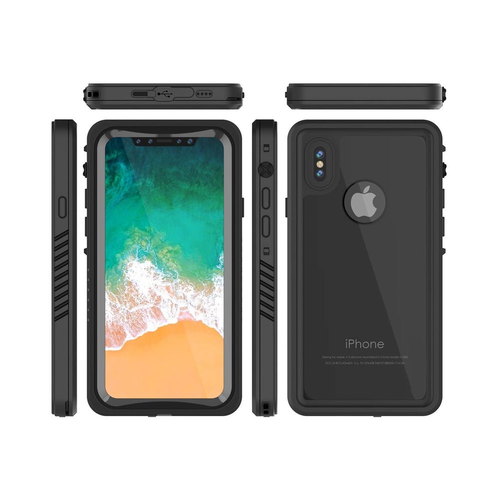 OAKTREE ShockProof WaterProof Full-Body Case for iPhone X/XS - Black/Clear Back - OAKTREE CASE