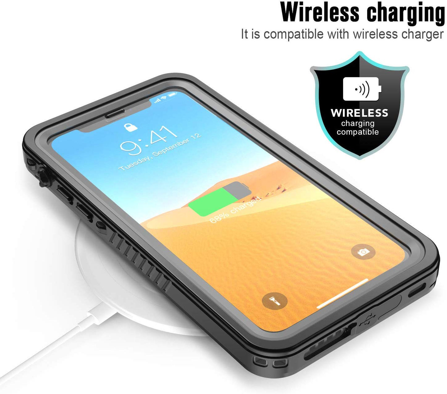 OakTree Shockproof Waterproof Rugged Case for iPhone 11 6.1 inch - Black/Clear - OAKTREE CASE