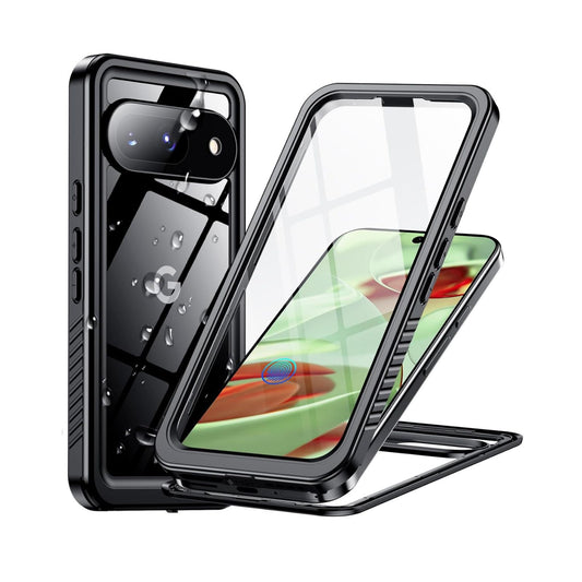 OAKTREE Google Pixel 9 Pro Waterproof Full-Body Drop-Proof Rugged Case - Black/Clear