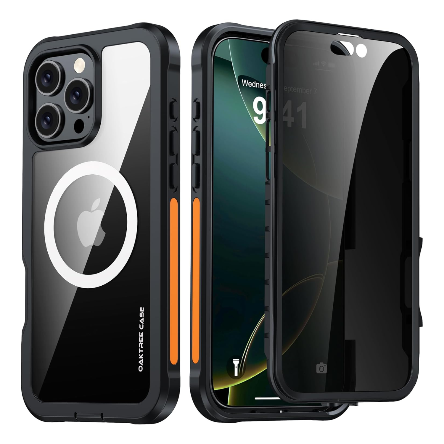 iPhone 16 Pro Max Full-Body Case with Built-in Privacy Screen