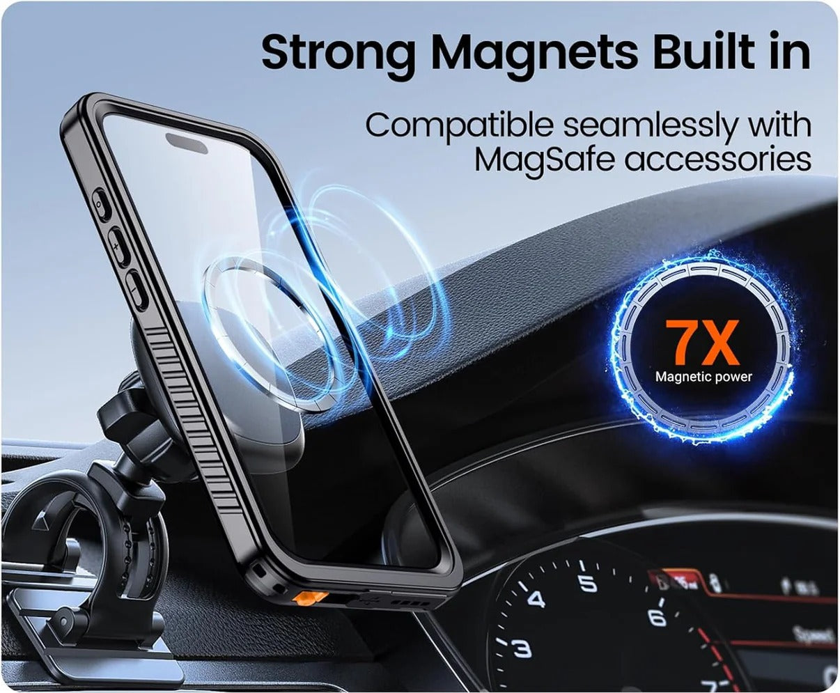 OAKTREE iPhone 17 AIR Waterproof Case – Full-Body 360° Shockproof MagSafe Cover with HD Screen Protector