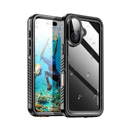 OAKTREE iPhone 17 6.3" Shockproof Waterproof Full-Body Rugged Case - Black/Clear