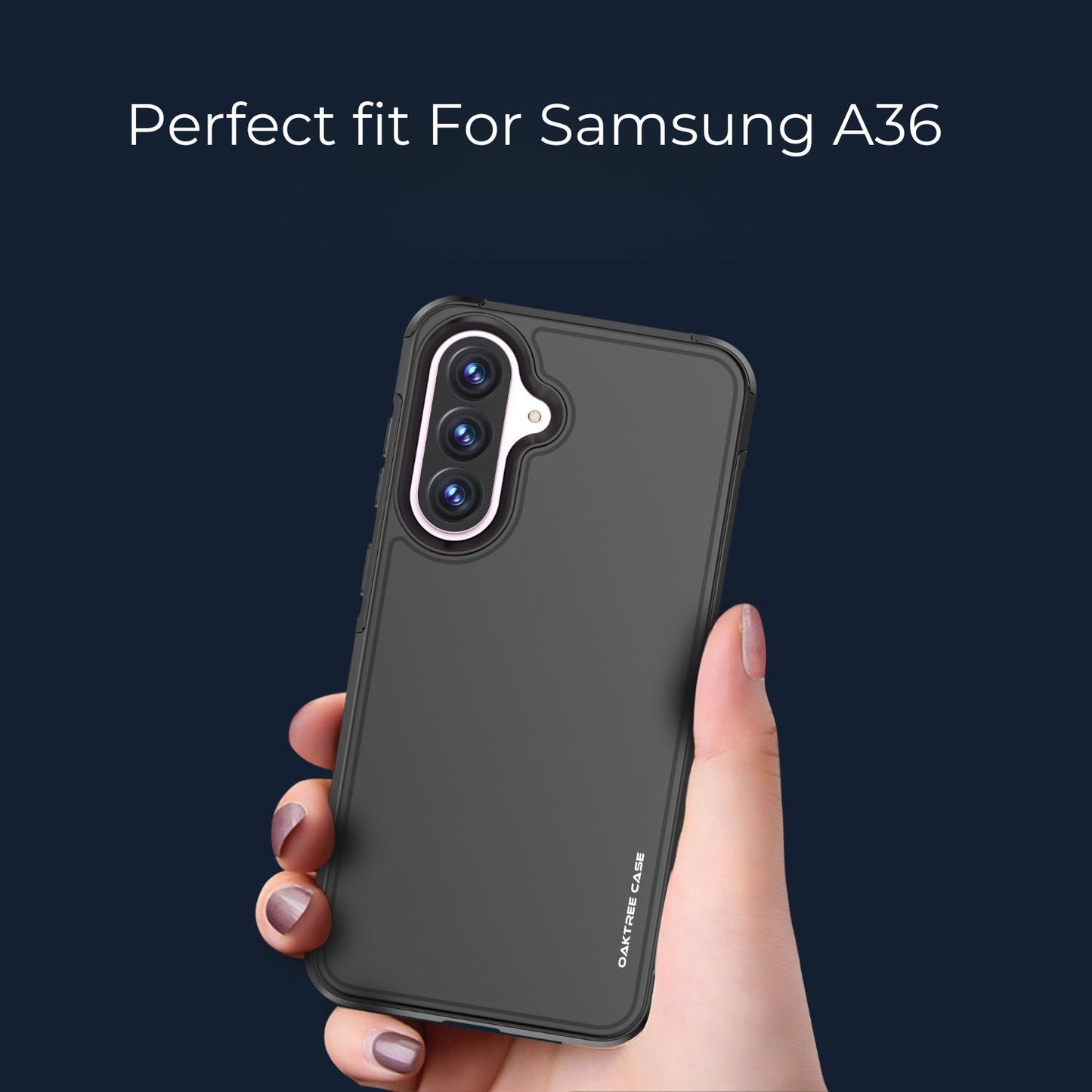 OAKTREE Samsung A36 5G Shockproof Military Grade Protection Case - Black