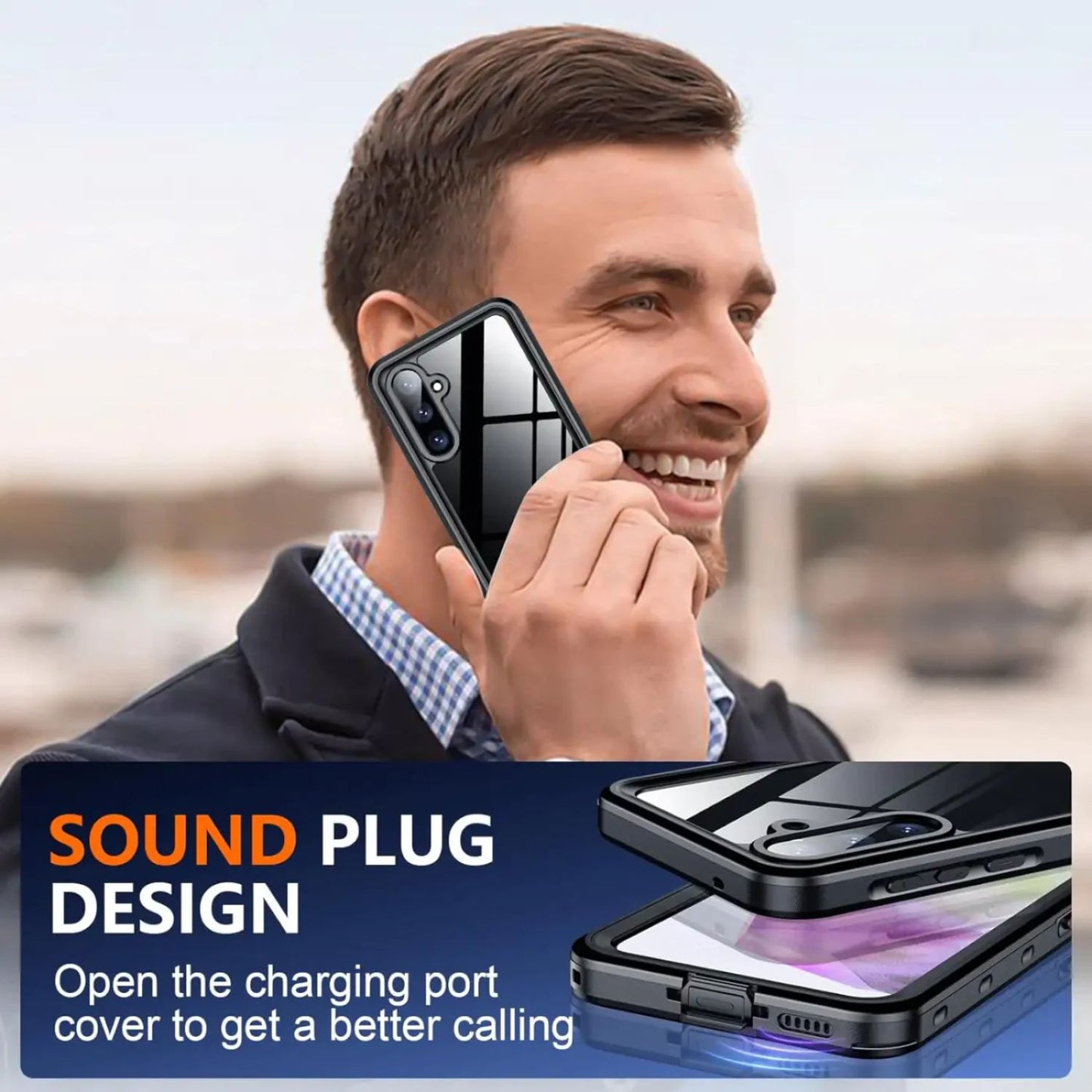 OAKTREE Samsung Galaxy A56 5G Waterproof Full-Body Rugged Case - Black / Clear