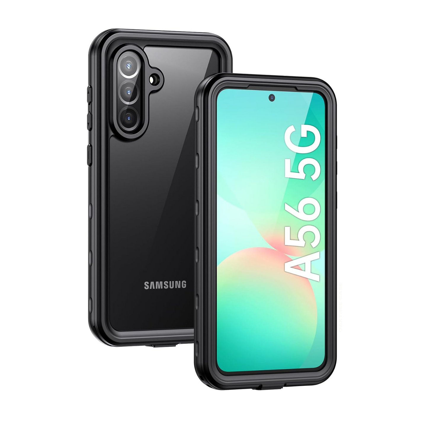 OAKTREE Samsung Galaxy A56 5G Waterproof Full-Body Rugged Case - Black / Clear