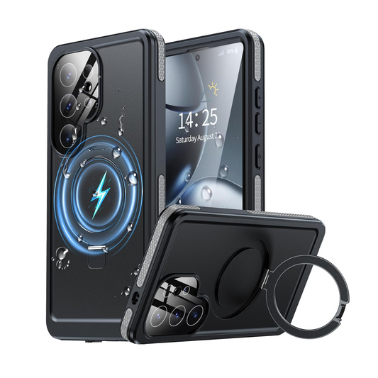 OAKTREE Waterproof Full-Body MagSafe Kickstand Case For Samsung Galaxy S25/S25+/S25 Ultra