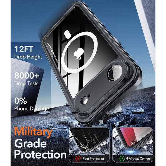 OAKTREE iPhone 17 AIR Waterproof Case – Full-Body 360° Shockproof MagSafe Cover with HD Screen Protector