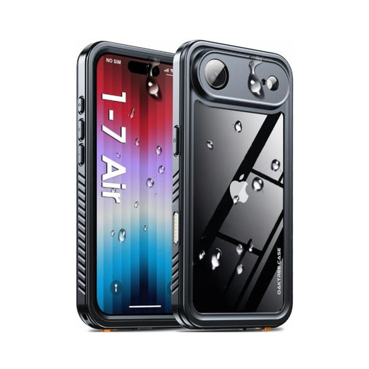 OAKTREE iPhone 17 Air Shockproof Waterproof Full-Body Rugged Case - Black/Clear