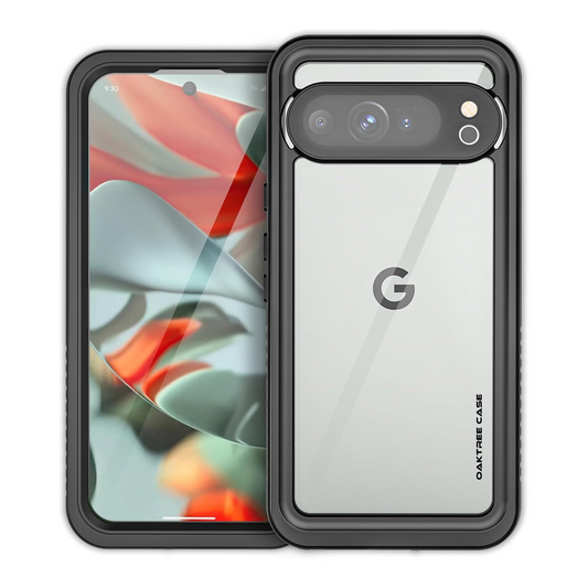 OAKTREE Google Pixel 9 Pro XL Shockproof Waterproof Full-Body Rugged Case - Clear / Black