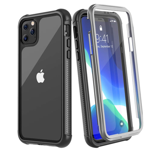 OAKTREE iPhone 11 Pro 5.8" Full-Body Rugged Clear Case with Built-in Screen Protector
