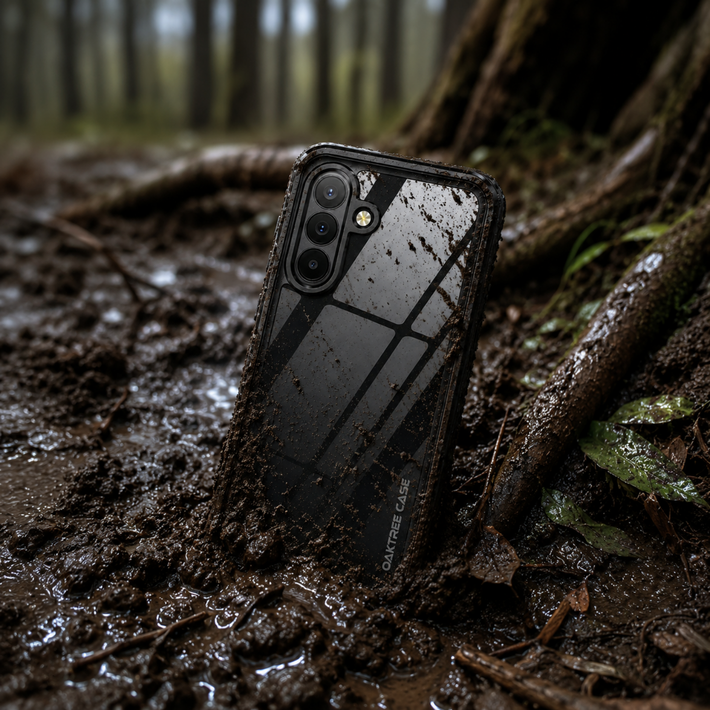 OAKTREE Samsung Galaxy A57 5G Waterproof Full-Body Rugged Case - Black / Clear
