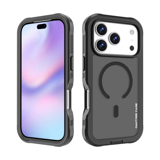 OAKTREE iPhone 17 Pro Max MagSafe Dual Layer Shockproof Drop-Proof Rugged Case - Black
