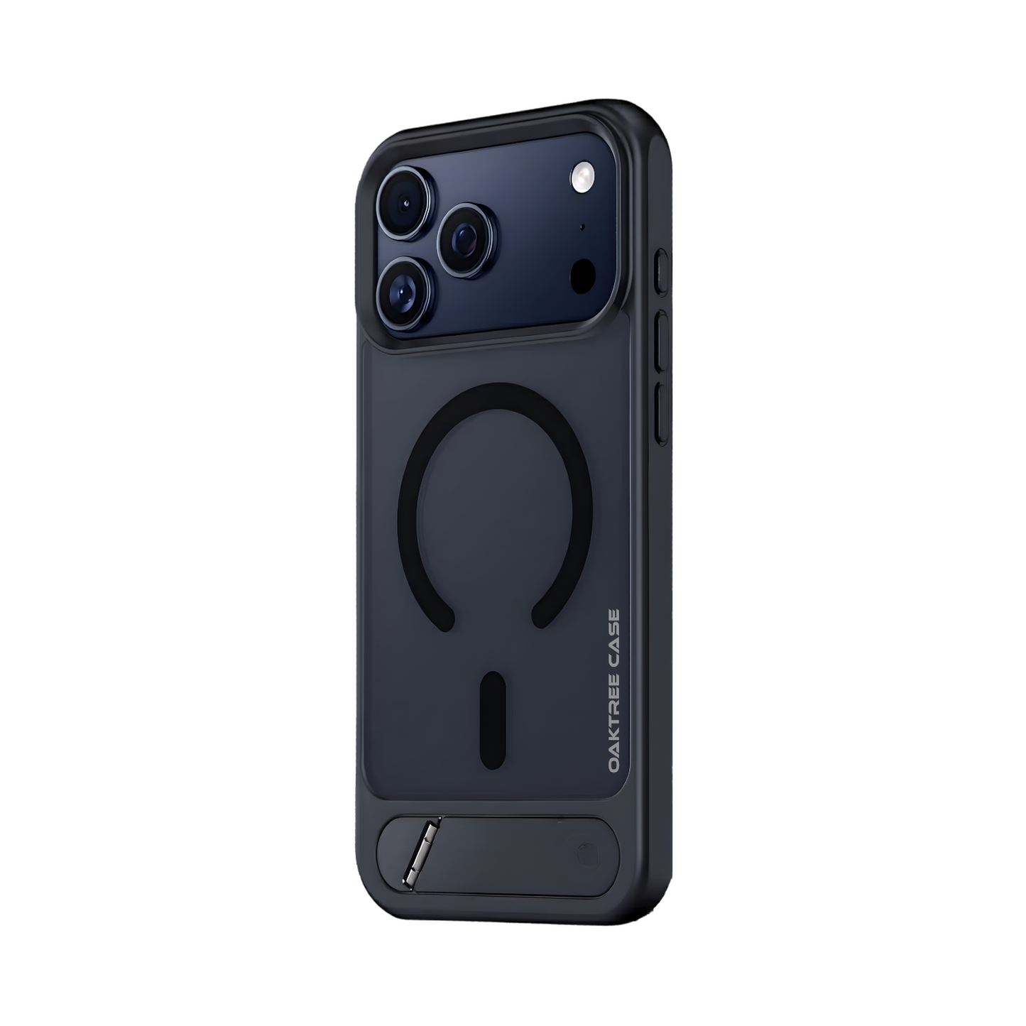 OAKTREE Magnetic Fast Charging Case for iPhone 17 Pro – Kickstand, Drop-Proof & Sleek Black Matte Finish