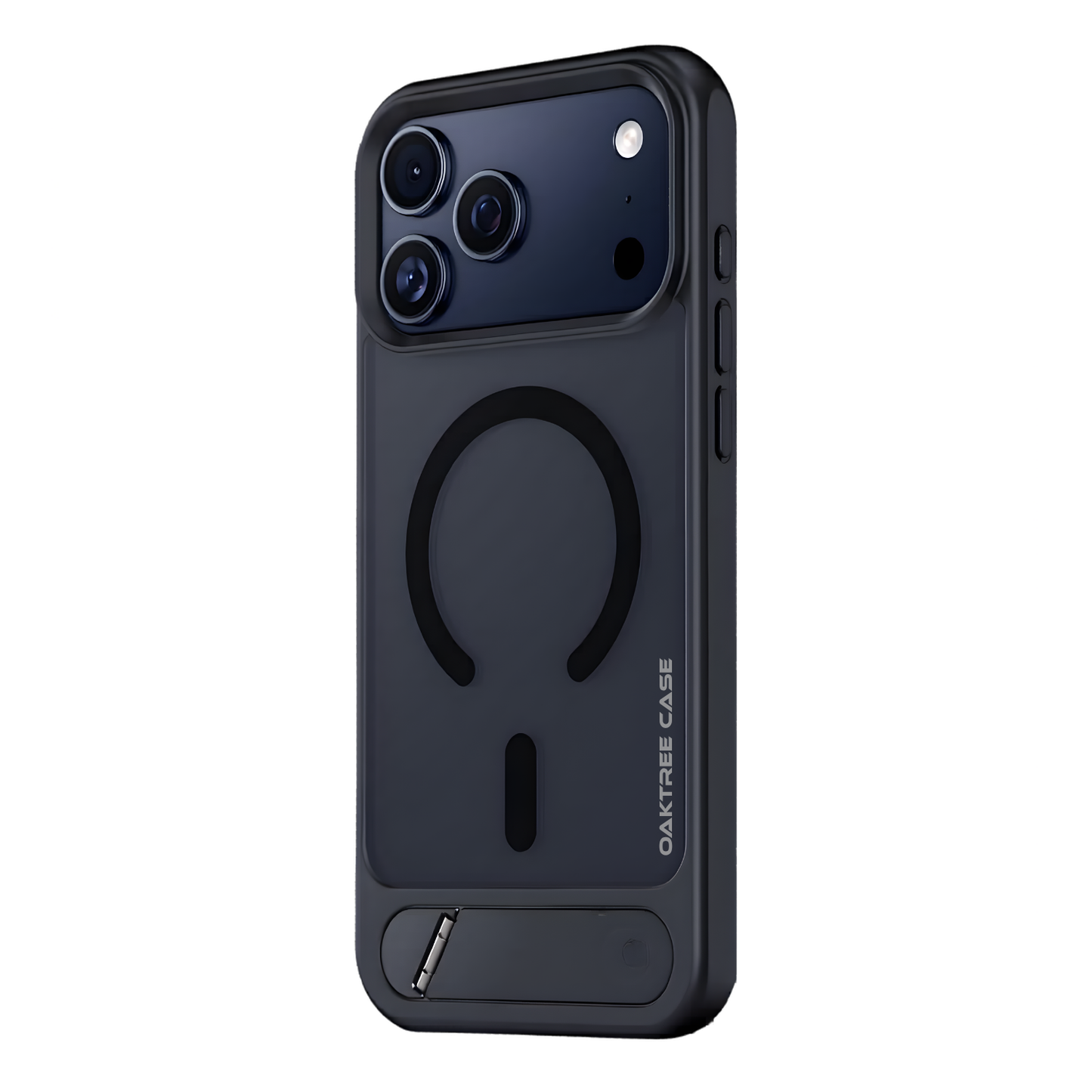 OAKTREE Magnetic Fast Charging Case for iPhone 17 Pro Max – Kickstand, Drop-Proof & Sleek Black Matte Finish