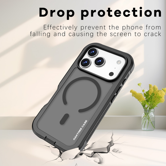OAKTREE iPhone 17 Pro Max MagSafe Dual Layer Shockproof Drop-Proof Rugged Case - Black