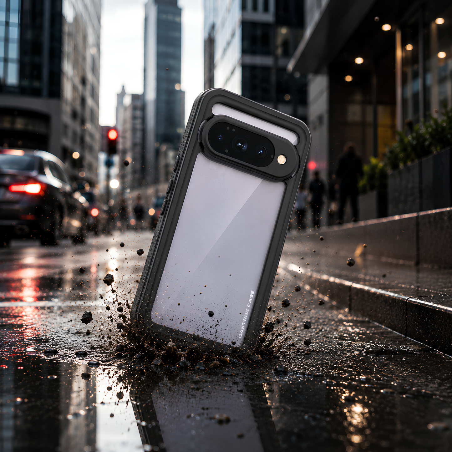 OAKTREE Google Pixel 11 XL Pro Drop-Proof Waterproof Full-Body Case with Built-in Screen - Black