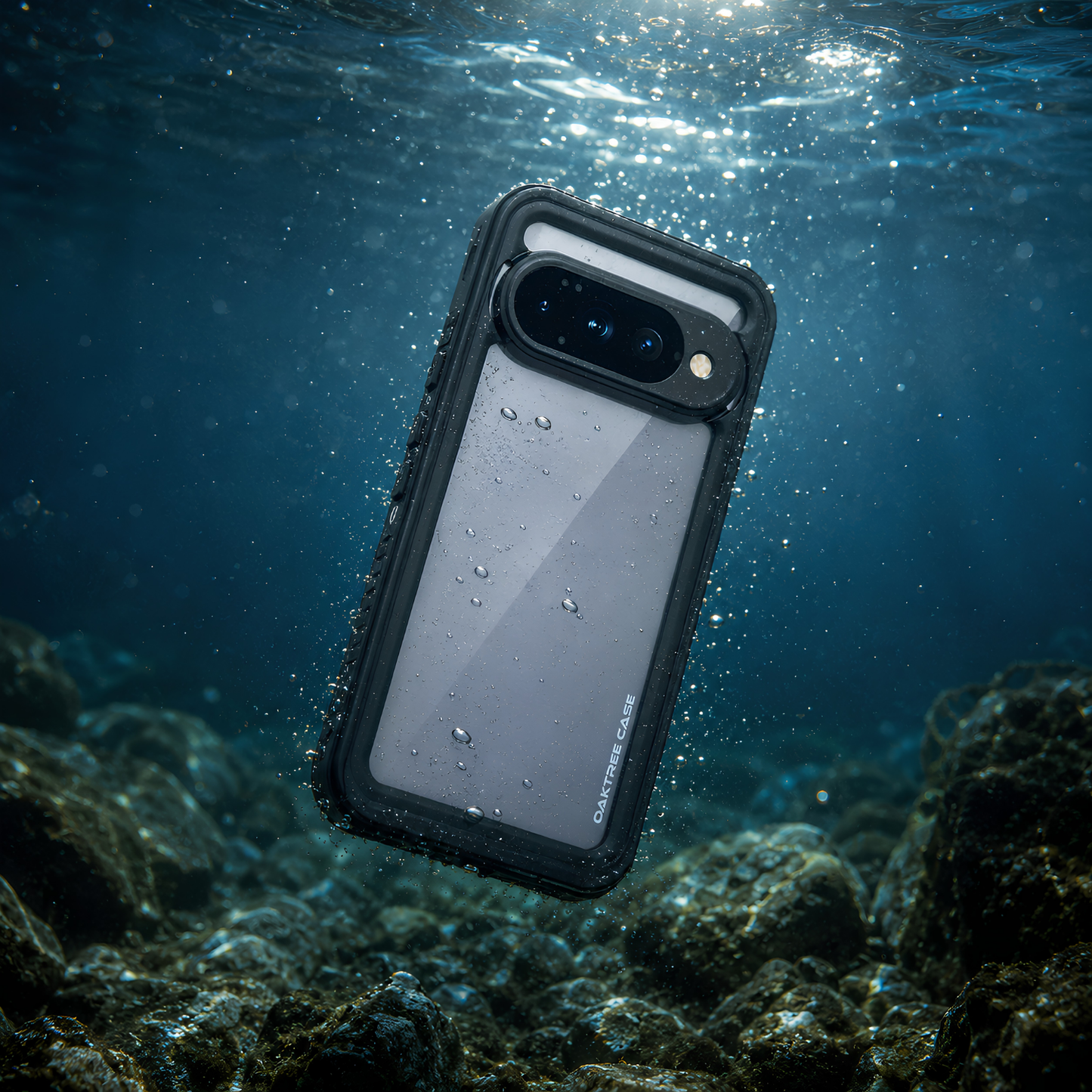 OAKTREE Google Pixel 11 XL Pro Drop-Proof Waterproof Full-Body Case with Built-in Screen - Black