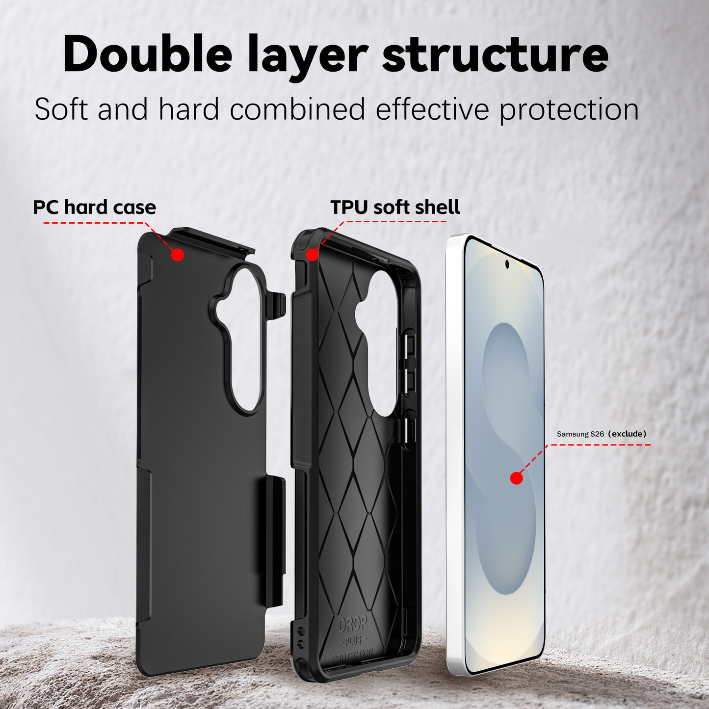 OAKTREE ArmorShield Samsung Galaxy S26 (6.3") Case - Black