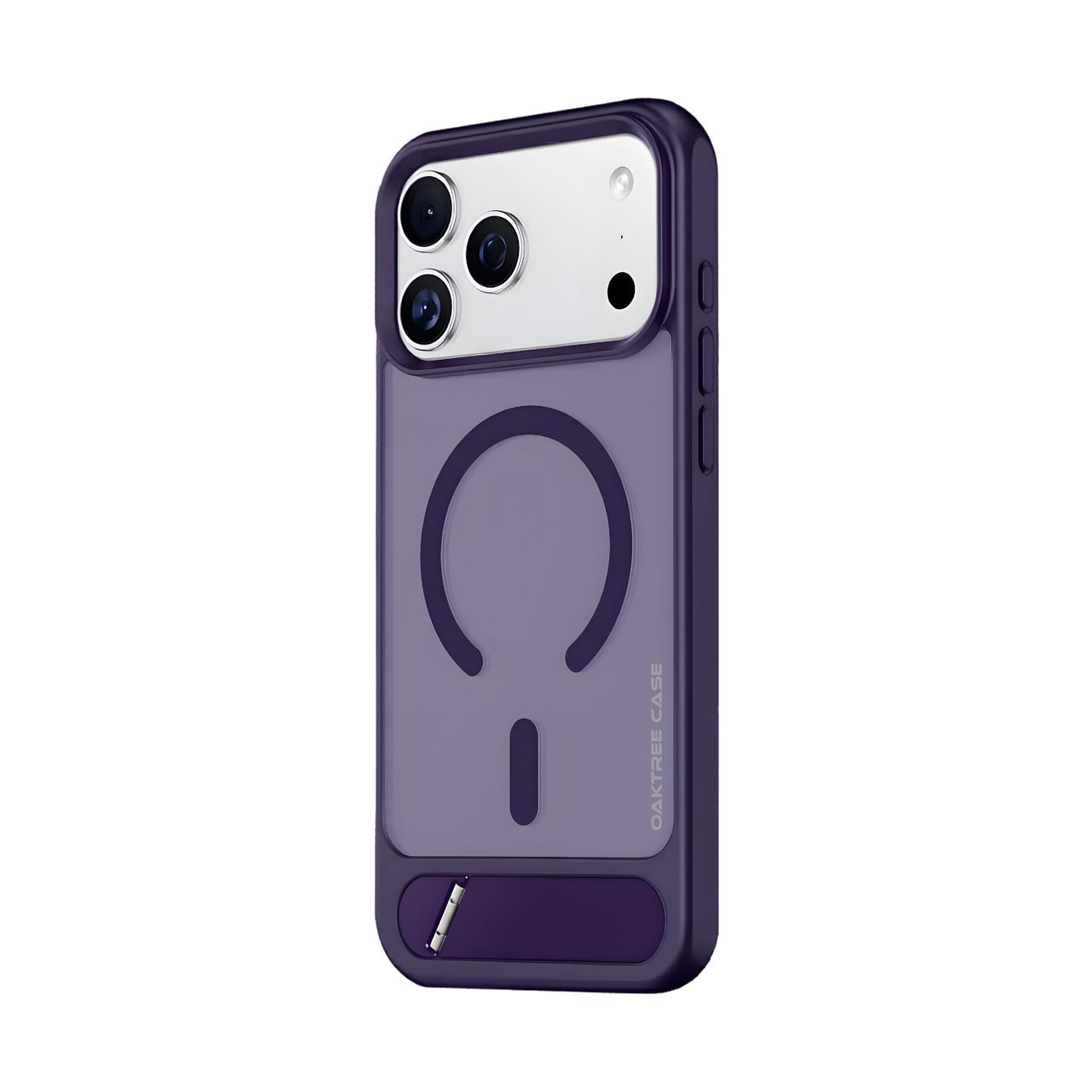 OAKTREE Magnetic Fast Charging Case for iPhone 17 Pro –  Kickstand, Drop-Proof & Sleek Purple Matte Finish