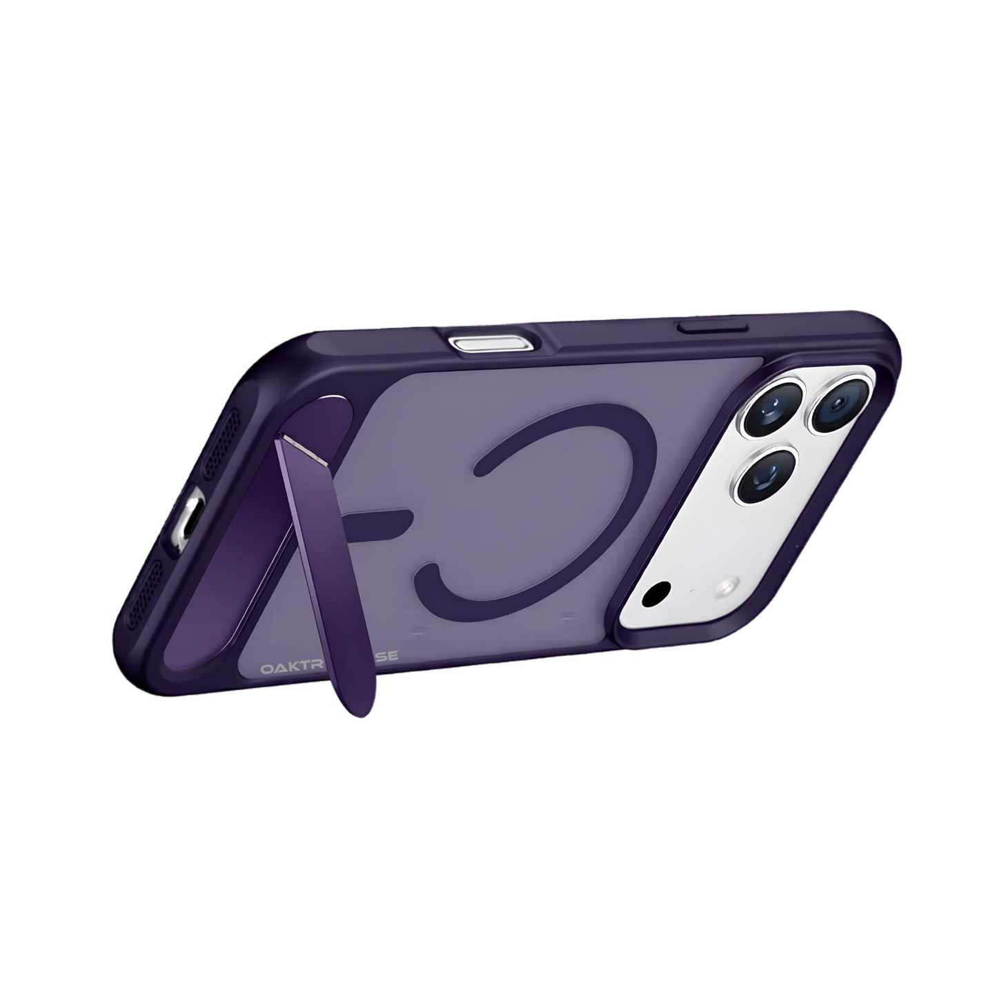 OAKTREE Magnetic Fast Charging Case for iPhone 17 Pro –  Kickstand, Drop-Proof & Sleek Purple Matte Finish