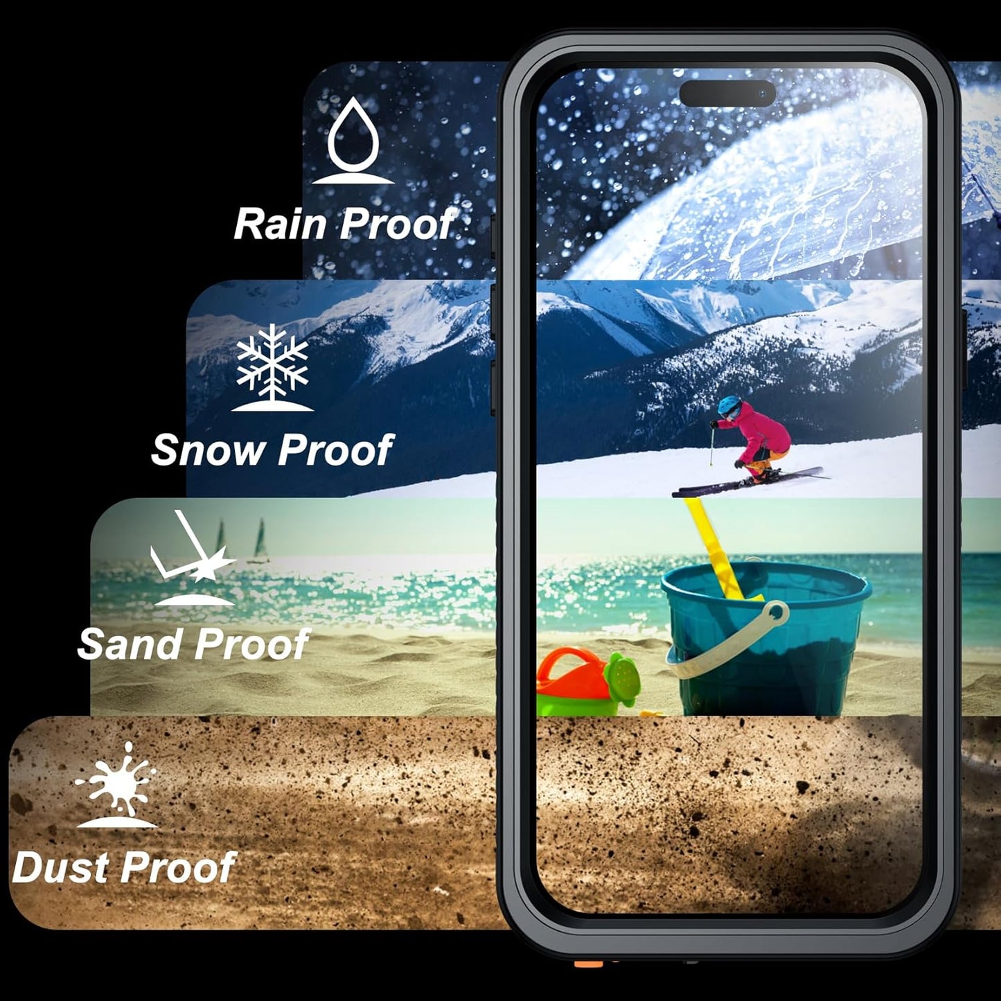 OAKTREE iPhone 17 Pro Max Waterproof Case – Full-Body 360° Shockproof MagSafe Cover with HD Screen Protector