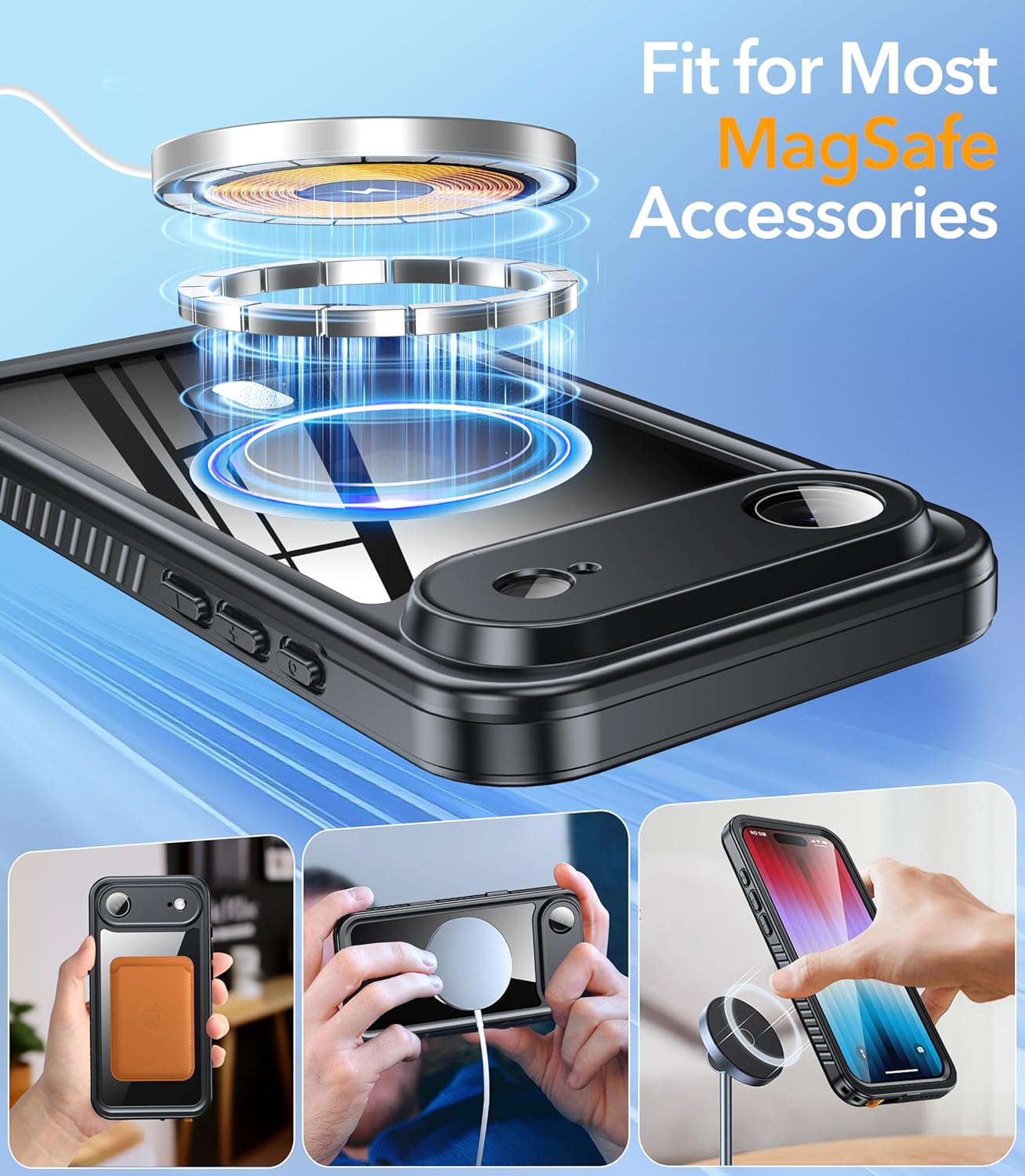 OAKTREE iPhone 17 AIR Waterproof Case – Full-Body 360° Shockproof MagSafe Cover with HD Screen Protector