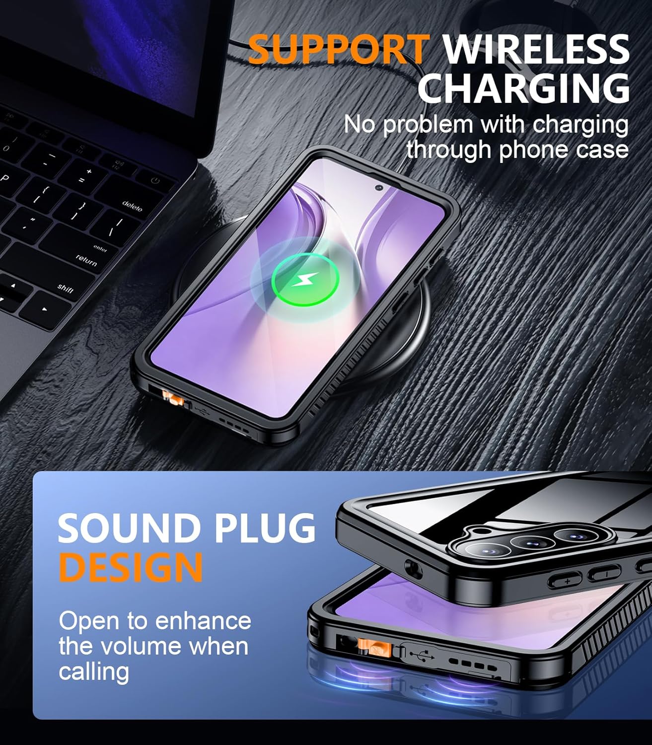 Samsung Galaxy S26 Plus 6.7" Waterproof Full-Body Rugged Case - Black / Clear