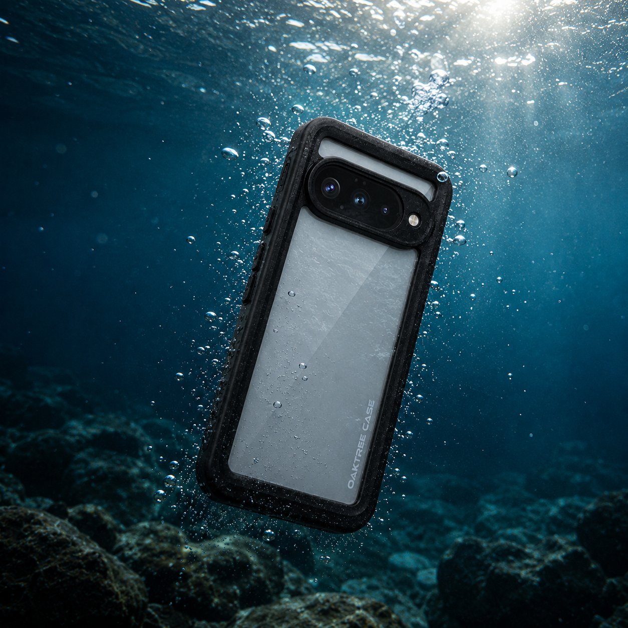 OAKTREE Google Pixel 11 Drop-Proof Waterproof Full-Body Case with Built-in Screen - Black