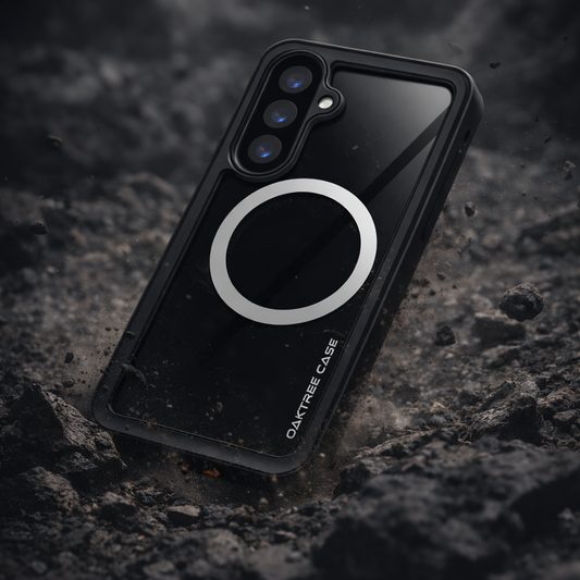 OAKTREE Samsung Galaxy S26 Plus 6.7" Waterproof Full-Body Fast Charging Case - Black/Clear