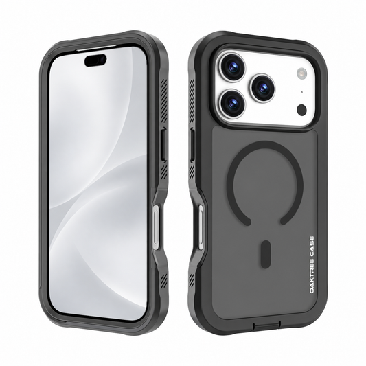 OAKTREE iPhone 18 Pro Max MagSafe Dual Layer Shockproof Drop-Proof Rugged Case - Black