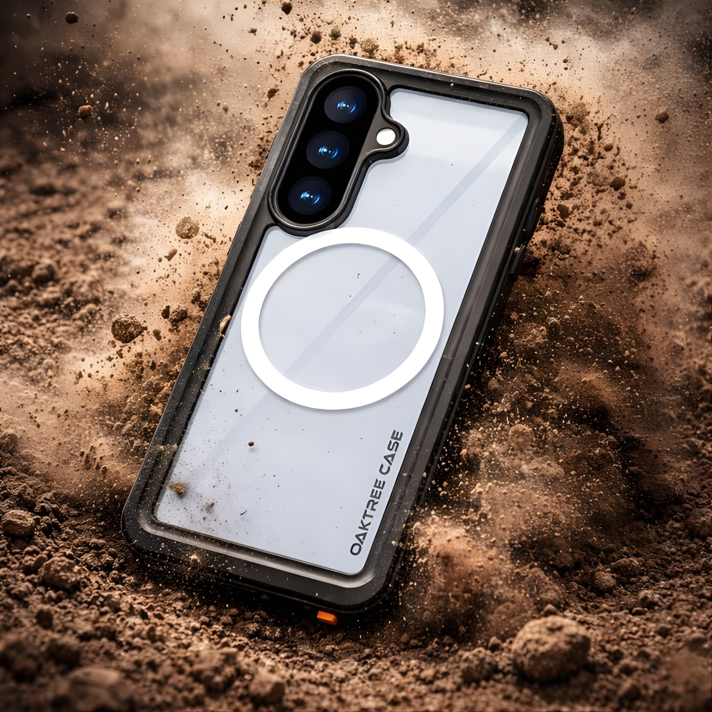 OAKTREE Samsung Galaxy S26 6.3" Waterproof Full-Body Magsafe Fast Charging Case - Black/Clear