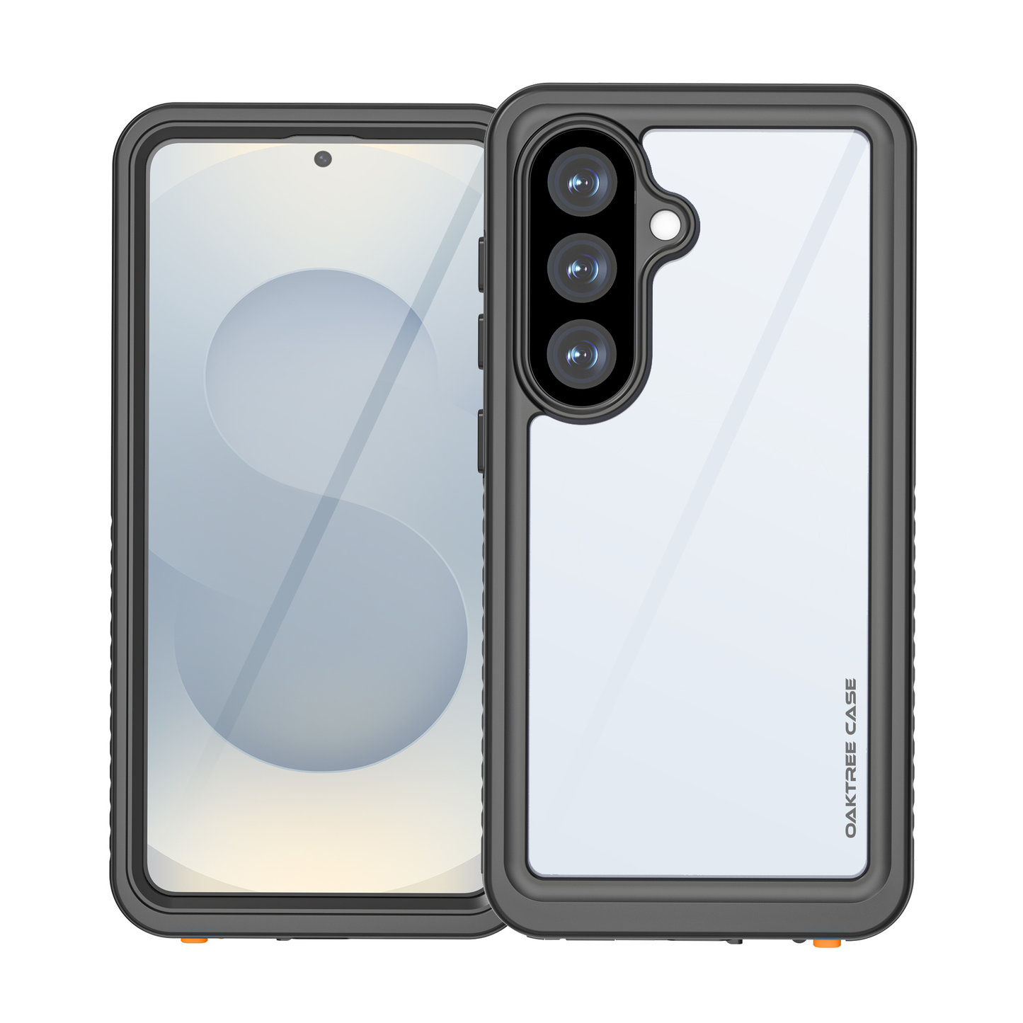 OAKTREE Samsung Galaxy S26 6.3" Waterproof Full-Body Rugged Case - Black/ Clear