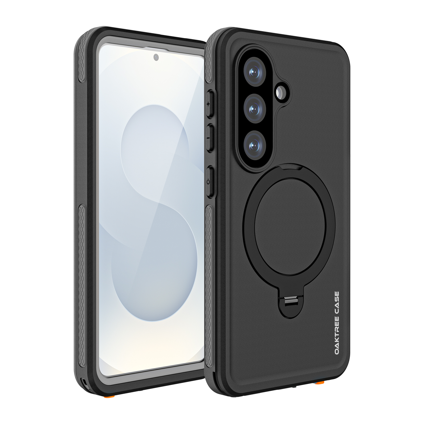 OAKTREE Waterproof MagSafe Kickstand Case for Samsung Galaxy S26 (6.3") - Black