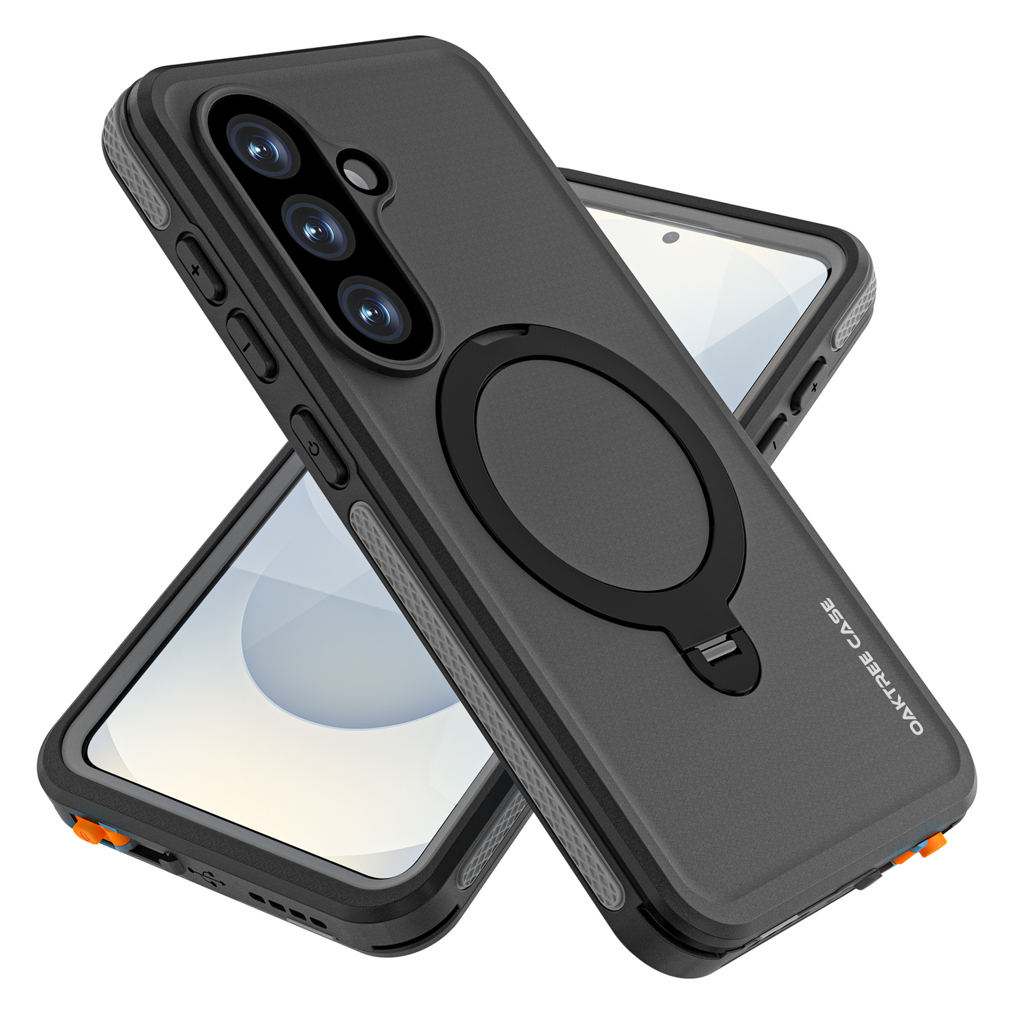 OAKTREE Waterproof MagSafe Kickstand Case for Samsung Galaxy S26 (6.3") - Black