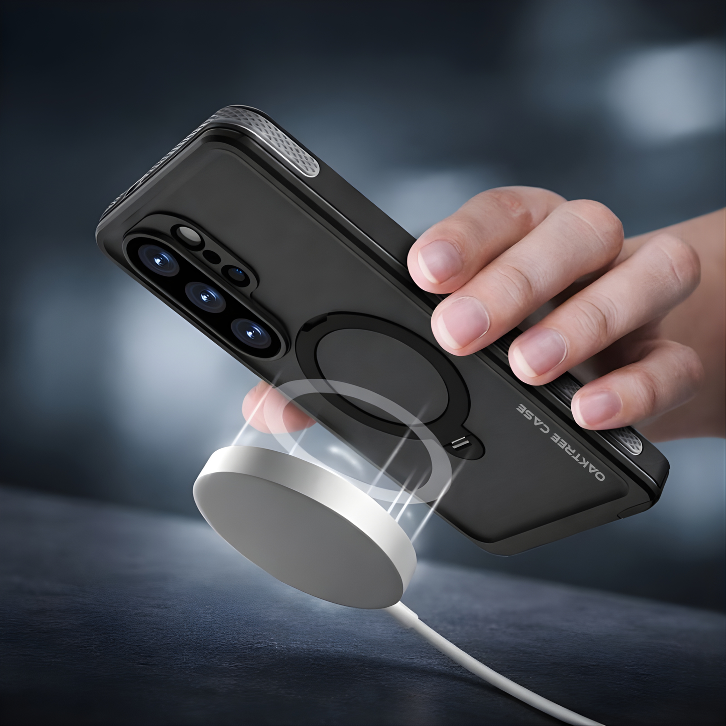 OAKTREE Waterproof MagSafe Kickstand Case for Samsung Galaxy S26 Ultra - Black