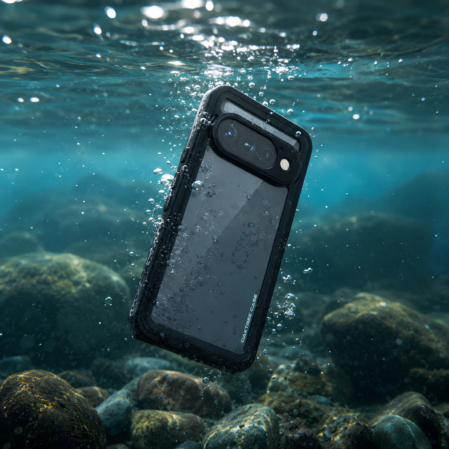 OAKTREE Google Pixel 11 Pro Drop-Proof Waterproof Full-Body Case with Built-in Screen - Black