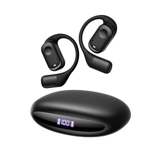Over-Ear Headphone Earbuds with Ear hooks –  40H Playtime, HiFi Sound, Waterproof, Touch Control & LED Display