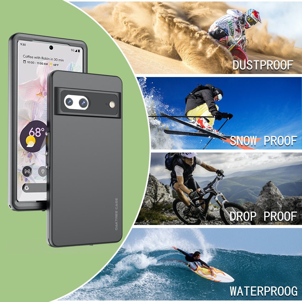 Google Pixel 7 6.3" Shockproof Waterproof Full-Body Rugged Case - Black - OAKTREE CASE